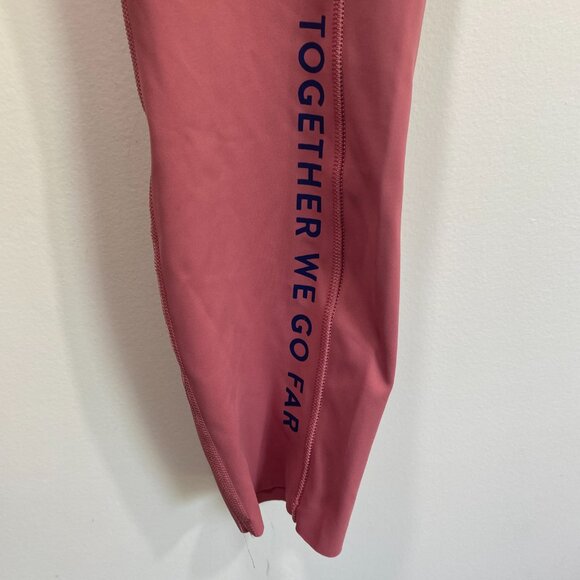Peloton Lululemon Leggings Women 8 Pink Side Pockets High Rise We Go Far Align - Picture 3 of 11
